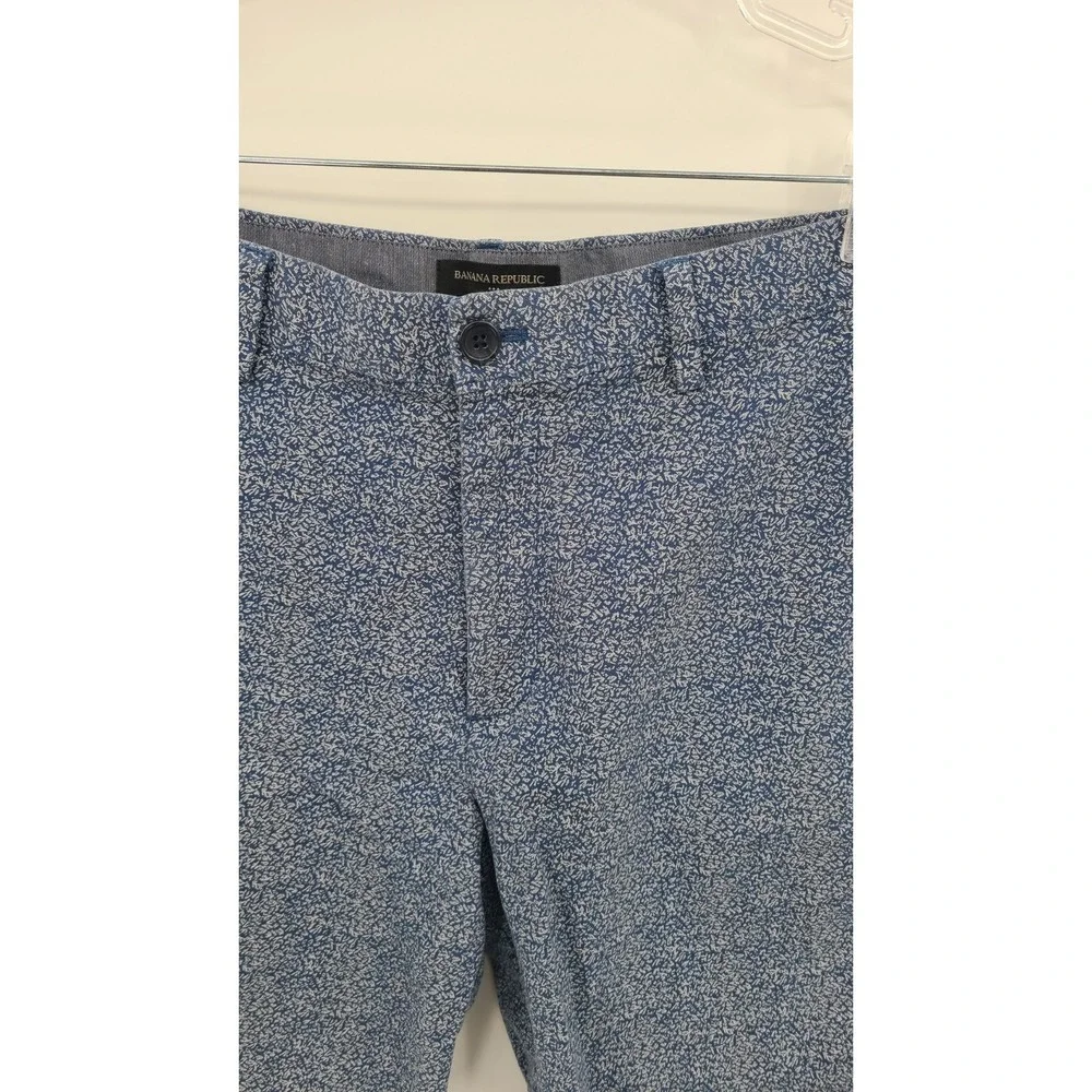 Banana Republic Aiden Men Shorts 34 Preppy Classic Vacation Travel Nautical Blue